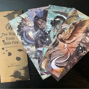 Foiled Bookmarks from The Night Ends with Fire